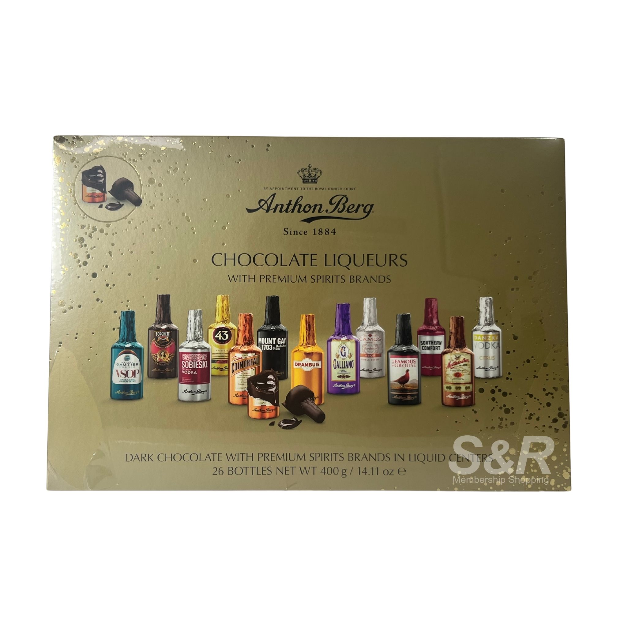 Anthon Berg Chocolate Liqueurs with Premium Spirit Brands 400g Anthon Berg Chocolate Liqueurs with Premium Spirit Brands 400g